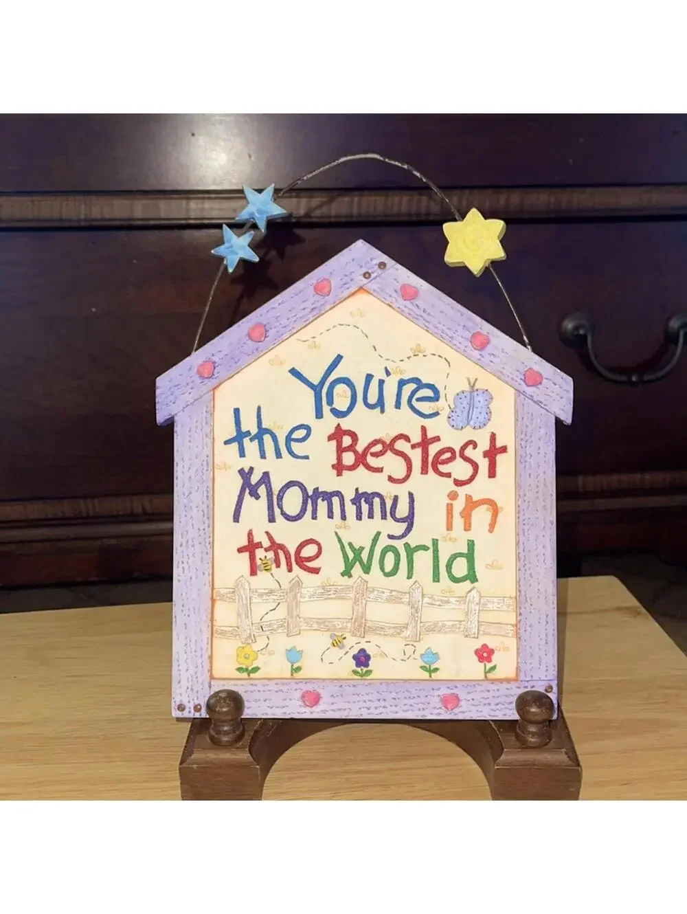 Wooden 3D Best Mommy hanging wall Sign